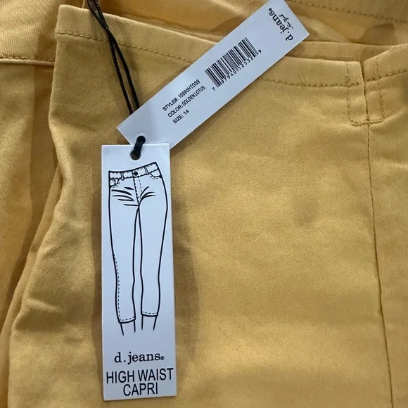 d. jeans High Waist Mustard Pants - Picture 3 of 10